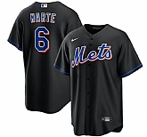 New York Mets 6 Starling Marte Nike Alternate Black Jersey,baseball caps,new era cap wholesale,wholesale hats